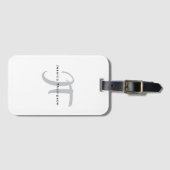 Moderne Elegante Gewone Professionele Monogram Bagagelabel (Voorkant (horizontaal))