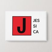 Moderne Elegante Gewone Professionele Monogram Button (Voorkant)