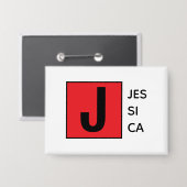 Moderne Elegante Gewone Professionele Monogram Button (Voorkant / Achterkant)