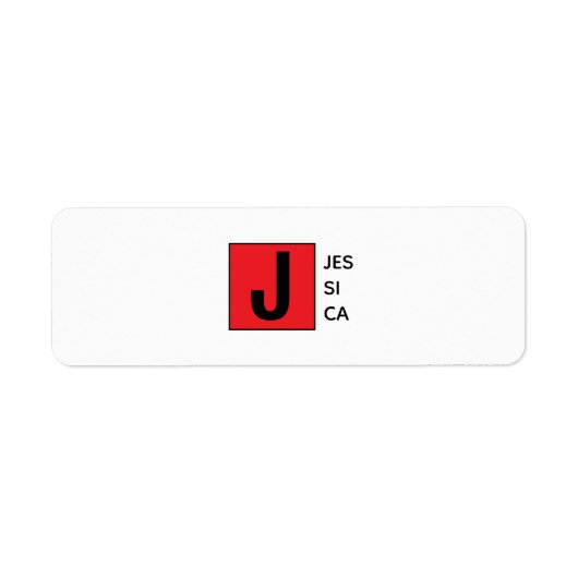 Moderne Elegante Gewone Professionele Monogram Etiket (Voorkant)