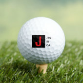 Moderne Elegante Gewone Professionele Monogram Golfballen (Insitu Shirt)
