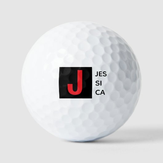 Moderne Elegante Gewone Professionele Monogram Golfballen (Voorkant)