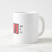 Moderne Elegante Gewone Professionele Monogram Grote Koffiekop (Voorkant rechts)