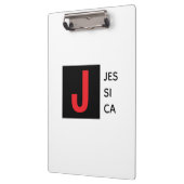 Moderne Elegante Gewone Professionele Monogram Klembord (Links)