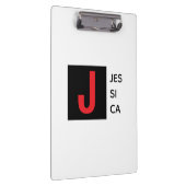 Moderne Elegante Gewone Professionele Monogram Klembord (Rechts)