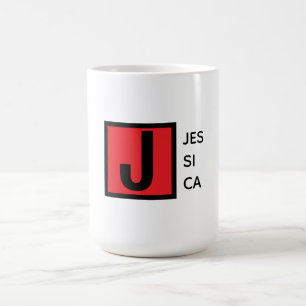 Moderne Elegante Gewone Professionele Monogram Koffiemok