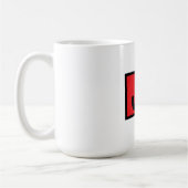 Moderne Elegante Gewone Professionele Monogram Koffiemok (Links)