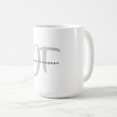 Moderne Elegante Gewone Professionele Monogram Koffiemok (Voorkant rechts)