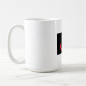 Moderne Elegante Gewone Professionele Monogram Koffiemok (Links)