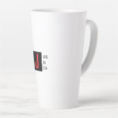 Moderne Elegante Gewone Professionele Monogram Latte Mok (Rechterhoek)