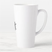 Moderne Elegante Gewone Professionele Monogram Latte Mok (Rechts)
