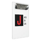 Moderne Elegante Gewone Professionele Monogram Mini Klembord (Schuin)