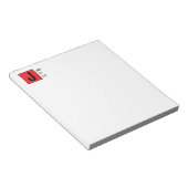 Moderne Elegante Gewone Professionele Monogram Notitieblok (Schuin)