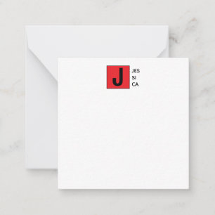 Moderne Elegante Gewone Professionele Monogram Notitiekaartje