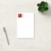 Moderne Elegante Gewone Professionele Monogram Post-it® Notes (Kantoor)