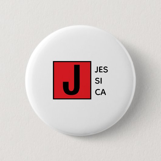 Moderne Elegante Gewone Professionele Monogram Ronde Button 5,7 Cm (Voorkant)