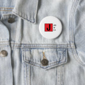 Moderne Elegante Gewone Professionele Monogram Ronde Button 5,7 Cm (In situ)