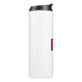 Moderne Elegante Gewone Professionele Monogram Thermosbeker (Gedraaid links)