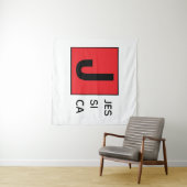 Moderne Elegante Gewone Professionele Monogram Wandkleed (In Situ (horizontaal))