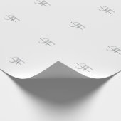 Moderne Elegante Gewone Professionele Naam Monogra Cadeaupapier (Hoek)