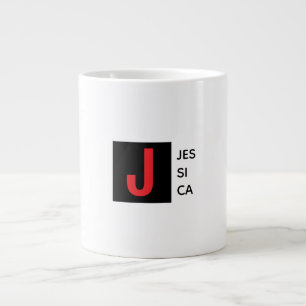 Moderne Elegante Gewone Professionele Naam Monogra Grote Koffiekop