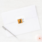 Moderne Elegante Gewone Professionele Naam Monogra Vierkante Sticker (Envelop)