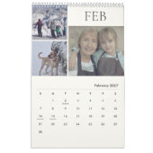 Moderne Elegante Gezinsfotokalender Kalender (Feb 2027)