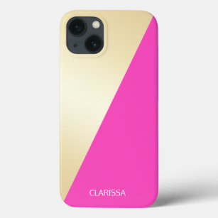 Moderne, elegante, girale, roze en goudkleurblok Case-Mate iPhone case