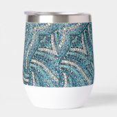 Moderne Elegante Girly Turquoise Swirl Custom Name (Rechts)