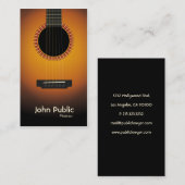 Moderne Elegante Gitaarmuzikant Visitekaartje (Voorkant / Achterkant)