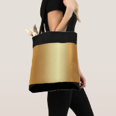 Moderne Elegante Glam Gouden Licht en Schaduwgoude Tote Bag (Dichtbij)