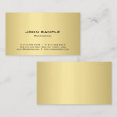 Moderne, elegante glamour Gold Blik Professional Visitekaartje (Voorkant / Achterkant)
