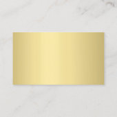 Moderne, elegante glamour Gold Blik Professional Visitekaartje (Achterkant)