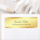 Moderne Elegante Glamour Goud Handgeschreven Naam Etiket (Insitu)