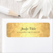 Moderne Elegante Glamour Gouden Hand Script Tekst Etiket (Insitu)