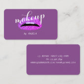 Moderne elegante glamouretische violetslangen visitekaartje (Voorkant / Achterkant)