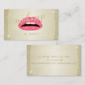 Moderne elegante glamoureuze lips visitekaartje (Voorkant / Achterkant)