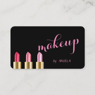 Moderne Elegante Glamoureuze Zwarte Lippenstift Visitekaartje