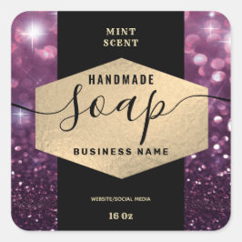 Moderne elegante glans script body butter label