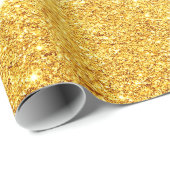 Moderne elegante glanzende metalen gouden glitter cadeaupapier (Rol Hoek)
