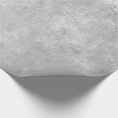 Moderne elegante glanzende metallic zilvergrijs te cadeaupapier (Hoek)