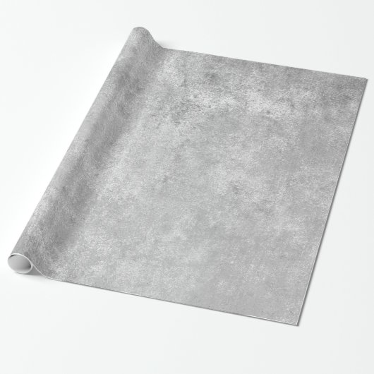 Moderne elegante glanzende metallic zilvergrijs te cadeaupapier (Uitgerold)