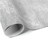 Moderne elegante glanzende metallic zilvergrijs te cadeaupapier (Rol Hoek)
