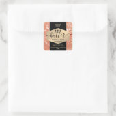 Moderne elegante glinsterende script body butter l vierkante sticker (Tas)