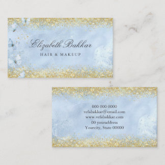 Moderne Elegante Glitter Beauty Salon Visitekaartje