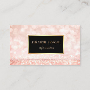 Moderne Elegante Glitter Bokeh, Frame Visitekaartje