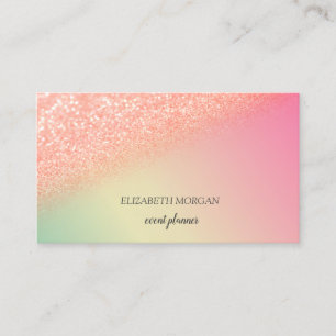 Moderne Elegante Glitter Bokeh Ombre Visitekaartje