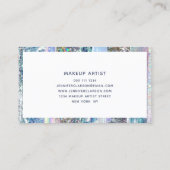 Moderne Elegante Glitter Borstels Girly Nail Salon Visitekaartje (Achterkant)