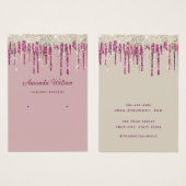 Moderne elegante Glitter Drips Oorbel Display Kaar Visitekaartje (Voorkant /achterkant)