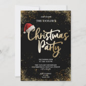 Moderne Elegante Glitter Kerstman Kerstfeest Kaart (Voorkant)